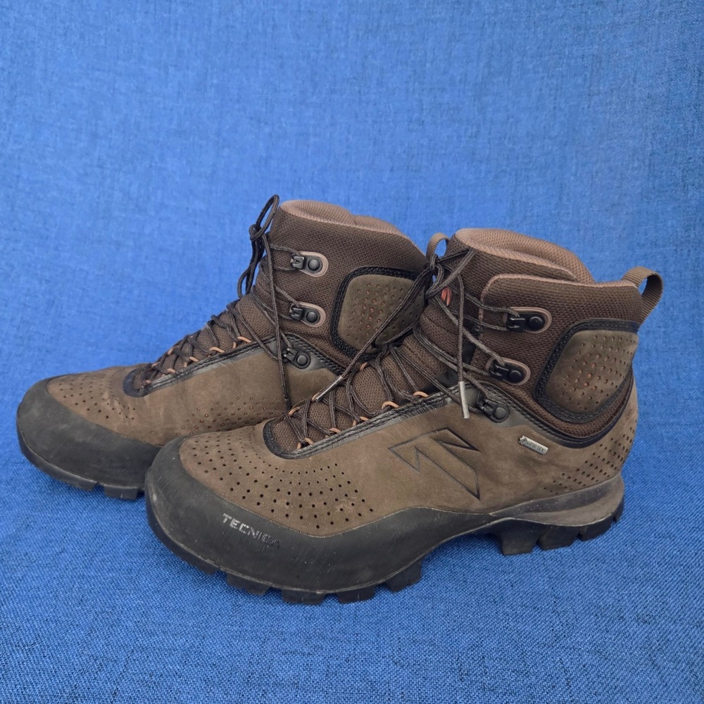 Tecnica Forge GTX MS Brown Nubuck Gore-Tex Hiking Boots Mens 9.5 Vibram Megagrip